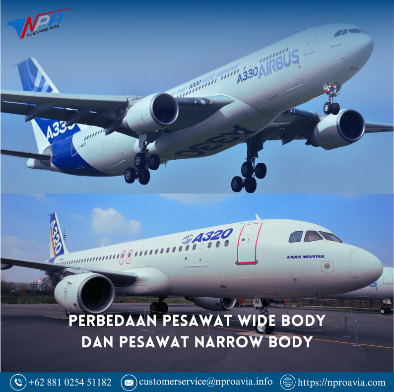 pesawat wide body & pesawat narrow body